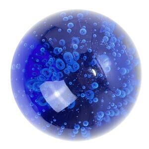 Round Blue  Paperweight 3 Inches Beautiful Very Good Condition Beautiful